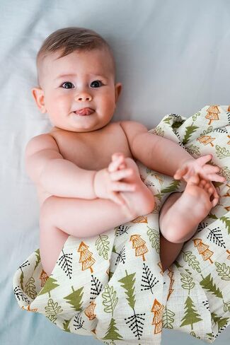 DREAMS & DIMPLES Muslin Swaddle Blankets 4 Pack Premium 100% Cotton Baby Swaddle Blanket Soft & Breathable 47" X 47" Baby Receiving Blankets for Boys and Girls (Into The Jungle) in Saudi Arabia