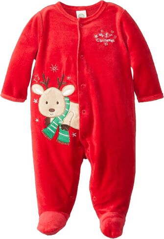Little Me Baby-Boys Newborn Reindeer Velour Footie in Saudi Arabia