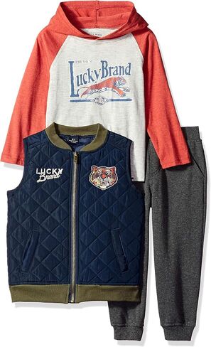 Lucky Brand Baby Boys Vest Set 3Pieces in Saudi Arabia