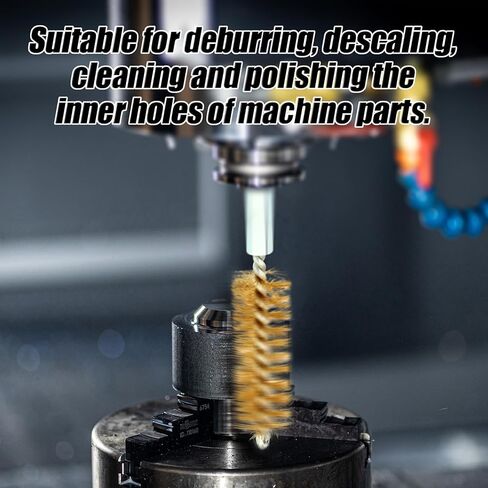 12Pcs Bore Cleaning Brush, Copper Wire Bore Brush Set with 1/4" Hex Shank Handle for Power Drill in Kuwait