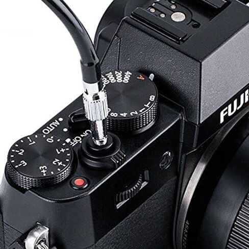 Professional Black Threaded Mechanical Shutter Release Cable - Long Exposure Bulb-Lock Design for Photographers ，Durable Mechanical Cable Release (2.3FT（70cm）) in Saudi Arabia