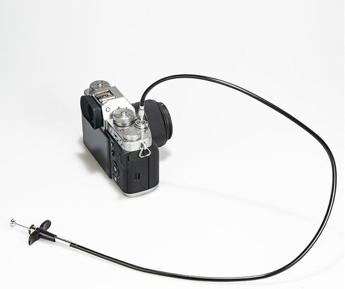 Professional Black Threaded Mechanical Shutter Release Cable - Long Exposure Bulb-Lock Design for Photographers ，Durable Mechanical Cable Release (2.3FT（70cm）) in Saudi Arabia