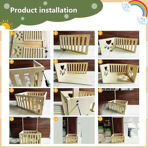 Wooden Baby Shower Crate Closet, Wooden Baby Crate Closet for Baby Shower Basket with Hanger Rack, Wooden Baby Basket with Handle Wooden, Baby Clothes Basket for Wooden crate1 in Saudi Arabia