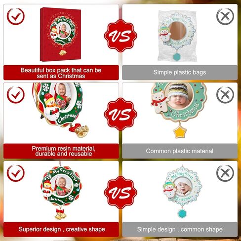 عيد الميلاد 2022 الطفل الراتنج إطار الصورة التذكارية اللوحة ذكرى الحلي لشجرة عيد الميلاد شنقا إطار الصورة الراتنج عيد الميلاد الحلي تذكار عيد الميلاد in Kuwait