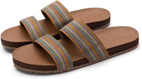 Feelgoodz Women's Zensole Vistas Natural Rubber Strap Slide Sandals in Kuwait