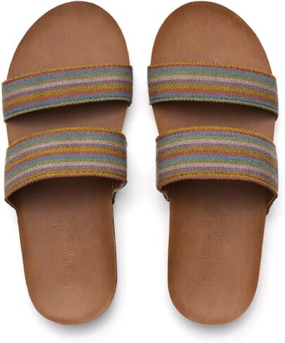 Feelgoodz Women's Zensole Vistas Natural Rubber Strap Slide Sandals in Kuwait