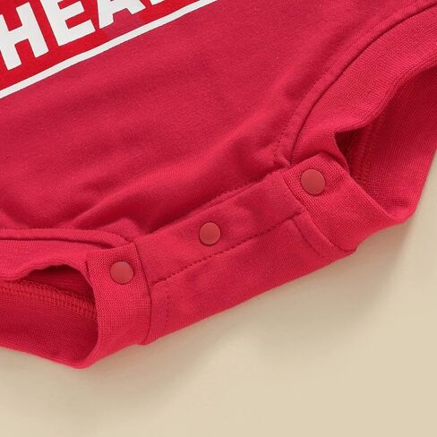 Baby Girl Boy Valentine's Day Outfit Miss Steal Your Heart Romper Long Sleeve Oversized Onesie Fall Winter Clothes in Saudi Arabia