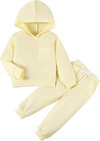 Toddler Girl Boy Fall Clothes Long Sleeve Hoodie Top Pullover Sweatshirt and Pants 2Pcs Unisex Tracksuit Sets in Saudi Arabia