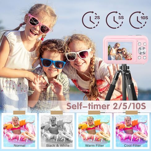Digital Camera [2nd Gen Upgraded] FHD 1080P Digital Camera for Kids with 32GB Card, Vlogging Camera for Video Anti-Shake, Portable Point and Shoot Camera Fill Flash 16X Zoom, Small Camera for Travel in Saudi Arabia