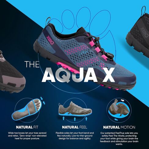 Xero Shoes Barefoot Water Shoes for Women | Aqua X Sport Women's Water Shoes | Wide Toe Box, Zero Drop Heel, Minimalist for Beach, Hiking, Running in Kuwait