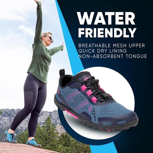 Xero Shoes Barefoot Water Shoes for Women | Aqua X Sport Women's Water Shoes | Wide Toe Box, Zero Drop Heel, Minimalist for Beach, Hiking, Running in Kuwait