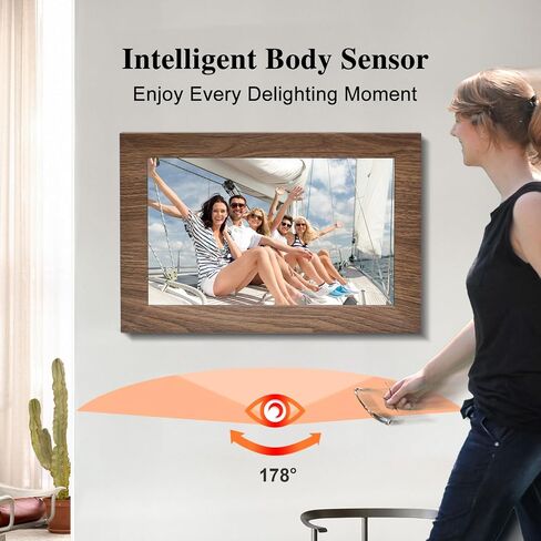 10.1 Inch Smart WiFi Digital Photo Frame 1280x800 IPS LCD Touch Screen, Auto-Rotate Portrait and Landscape, Built in 32GB Memory, Share Moments Instantly via Free App from Anywhere in Saudi Arabia