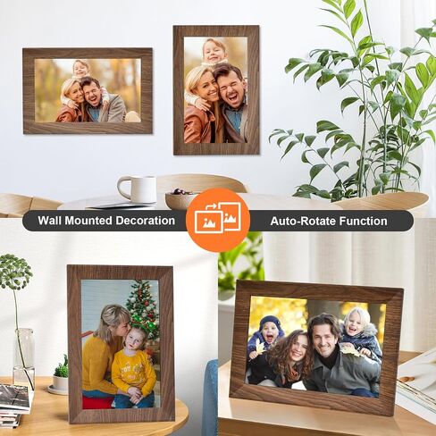 10.1 Inch Smart WiFi Digital Photo Frame 1280x800 IPS LCD Touch Screen, Auto-Rotate Portrait and Landscape, Built in 32GB Memory, Share Moments Instantly via Free App from Anywhere in Saudi Arabia