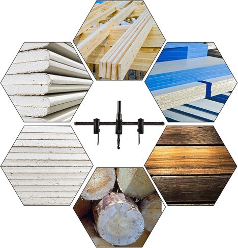 LANIAKEA 1-3/16 بوصة إلى 7-7/8 بوصة قابل للتعديل دائرة ثقب المنشار القاطع 30-200 مللي متر الخشب دريوال مثقاب قطع مستديرة للمنزل DIYer in Kuwait