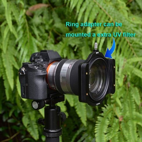 SIOTI Camera Metal Square Filter System Holder, with 62mm-67mm Adapter Ring, Compatiable with ND/Gradient ND 100 * 100 * 2.0mm and 100mm*150 * 2.0mm Thickness Square Filter (62mm) in Saudi Arabia