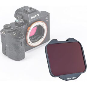 Kase Clip-in ND16 Filter for Sony Full-Frame Mirrorless Camera,Built-in ND Neutral Density Filter 4 Stop for Sony A7/A7 II/A7 III/A7R/A7R II/A7R III/A7R IV/A7S/A7S II/A7S III/A9/A9 II/FX3