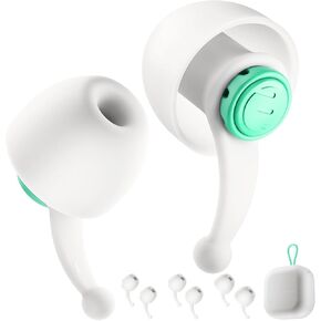 Ear Plugs for Noise Reduction, NRR 19.1db Noise Cancelling Ear plugs for Concerts, Focus, Travel, Work Silicone Hearing Protection Earplugs for Noise Sensitivity, 8 Ear Tips in S/M/L/XL, Galloway Blue