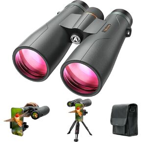 15x56 HD Binoculars for Adults High Powered with Phone Adapter and Tripod, Super Bright BAK4 Prism Waterproof Binoculars for Bird Watching Hunting Hiking Safari Travel Sports in Kuwait