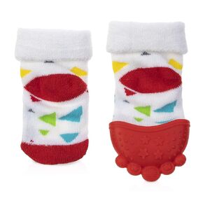 Nuby Soothing Teether Sock, Red Triangles