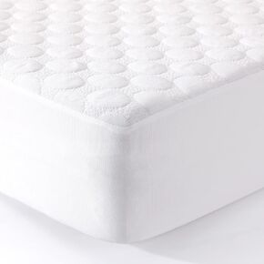 GRSSDER Waterproof Crib Mattress Protector, Extra Soft and Breathable Crib Sheets for Boys and Girls, Extra Thick Toddler Mattress Pad Cover 52 x 28 x 9, Circular Pattern Snow White