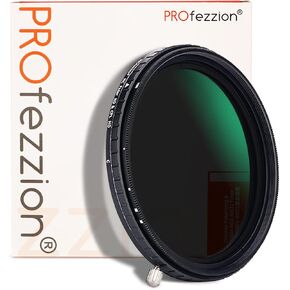 PROfezzion [2 in 1] 55mm ND Filter [ND2-ND32] and CPL Polarizer Polarizing Filter, Variable Neutral Density Adjustable Fader with 5 Hard Stops for Canon/Nikon/Sony/Fujifilm/Tamron/Sigma Lenses
