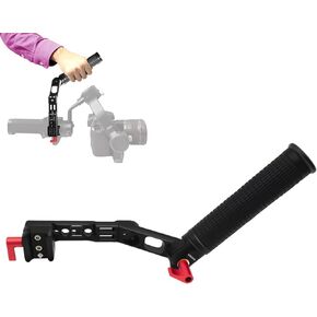 RS4 Handle RS3 Handgrip Adjustable Sling Handheld Extension Aluminum Alloy Grip Mount with Nato Clamp Compatible for DJI RS4/ RS4 PRO/Ronin RS3 Mini/RS3/RS3 Pro/RS 2/RSC2 Gimbal Stabilizer