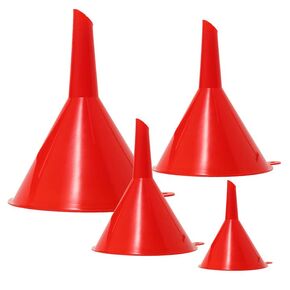 Oil Funnel Gas Funnels Plastic Funnel Set Small Funnel Kit for Car Kitchen Use Funnel for Filling Bottles Jars Containers and Fluids Mini Small Large(4)
