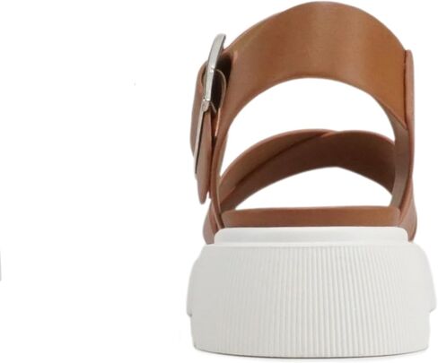 Soda “Carter" ~ Women Open Round Toe Crisscross Upper Lug Sole Platform Sandal with Adjustable Ankle Strap in Kuwait