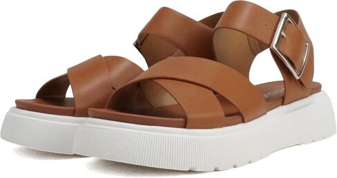 Soda “Carter" ~ Women Open Round Toe Crisscross Upper Lug Sole Platform Sandal with Adjustable Ankle Strap in Kuwait