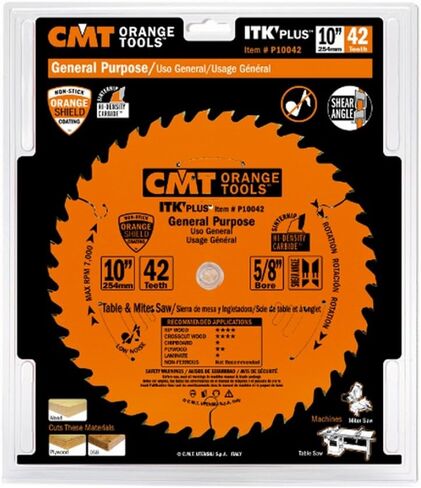CMT P08024 ITK Plus شفرة المنشار ذات التأطير السريع، 8-8-1/4 × 24 سنًا، 10° ATB+مقص مع تجويف 5/8 بوصة<> in Kuwait