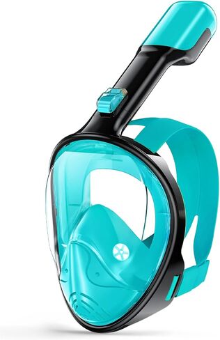 Greatever Full Face Snorkel Mask, Snorkeling Gear for Adults with Latest Dry Top Breathing System and Detachable Camera Mount, Foldable Snorkel Mask Adult, Snorkels Anti-Fog(Pink/Black, L/XL) in Kuwait