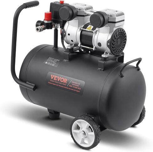 VEVOR 2.1 Gallon Air Compressor, 1.2HP 2.2 CFM@90PSI Oil Free Air Compressor Tank & Max. 116PSI Pressure, 70 dB Ultra Quiet Compressor for Auto Repair, Tire Inflation, Spray Painting, Woodwork Nailing in Saudi Arabia