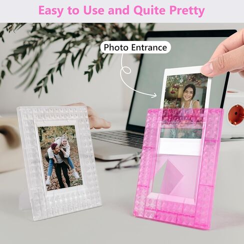 إطار صور صغير 2x3 - 6 إطارات صور بلاستيكية صغيرة متوافقة مع فيلم Fujifilm Instax/Polaroid 2 x 3 - إطار فيلم Fuji Instax - ملون in Kuwait