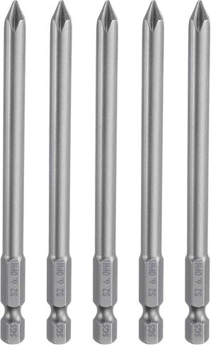 HARFINGTON 5pcs #2 Phillips Screwdriver Bit PH2 1/4" Hex Shank 2" (50mm) Long Magnetic S2 Steel Industrial Grade Screw Driver Bit Cross Head Electric Drill Bits 0.197" (5mm) Rod in Saudi Arabia