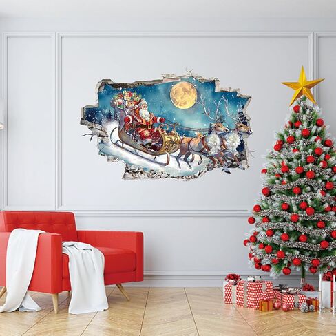 72pcs Large Christmas Tree Decals Removable Step 2 My First Christmas Tree Wall Decal Xmas Balls Snowflake Ornaments Flat Christmas Tree Window Clings Christmas Tree Decal Gift for Nursery Classroom in Saudi Arabia