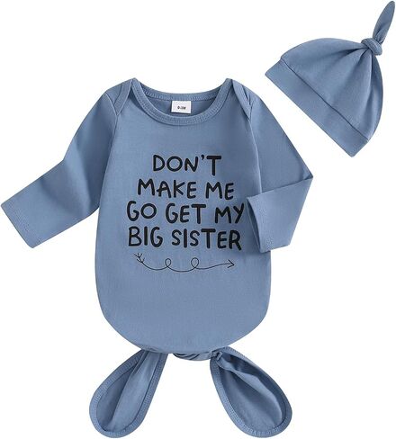 Baby Girl Boy Sleeping Waffle Bag Letter Embroidery Long Sleeve Sleep Striped Sack with Hat 2 Piece Set for Fall in Saudi Arabia
