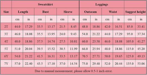 Toddler Girls Sweatshirt and Leggings Set Long Sleeve Top Pants Fall Outfits Winter Clothes Set in Saudi Arabia
