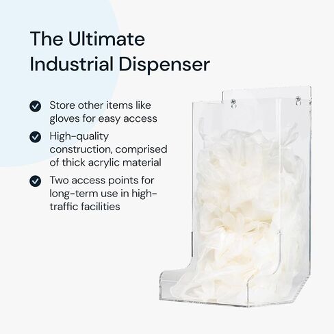 SimplyImagine Safety Glasses Dispenser - Acrylic Holder for Protective Eyewear, Stand or Wall Mount, Use in Hard Hat, Industrial, Dental, Lab Setting - Shoe Cover, Hairnet, Goggle Storage for Visitors in Kuwait