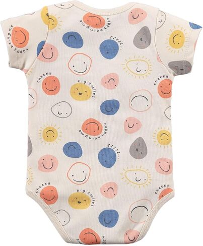 Toddler and Baby Unisex Bodysuit 2 Pack Set Short Sleeve Bodysuit Baby for 0-24 Months Babies Baby Girl Boy in Kuwait