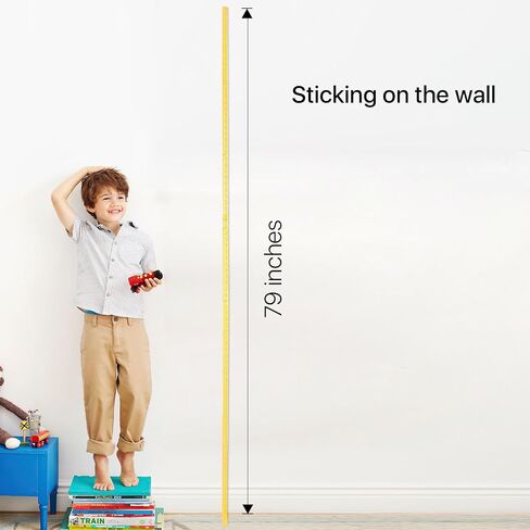 Height Measurement for Wall, Children Height Ruler, 3D Removable Growth Chart, Splicing Sliding Measuring Ruler for Kids and Nursery 79 inch (Green) in Saudi Arabia