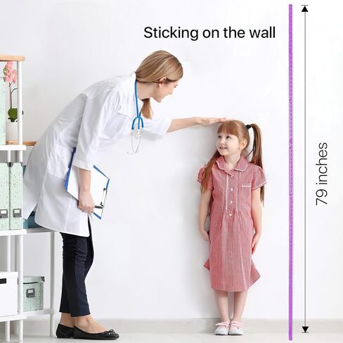 Height Measurement for Wall, Children Height Ruler, 3D Removable Growth Chart, Splicing Sliding Measuring Ruler for Kids and Nursery 79 inch (Green) in Saudi Arabia
