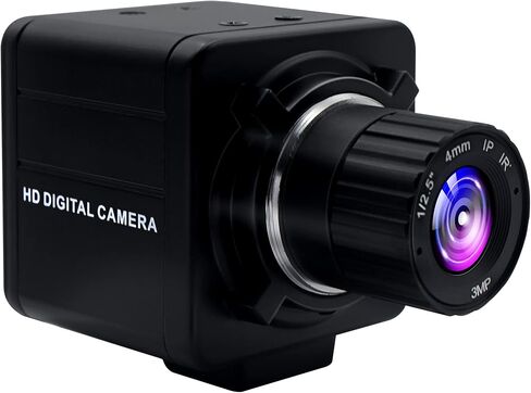 كاميرا بـ USB كاميرا ويب 2 ميجابكسل كاملة الوضوح 1080 بكسل بـ USB لنظام التشغيل Windows/Linux/Raspberry Pi، عدسة تركيز يدوية 4 مم، كاميرا بـ USB in Kuwait