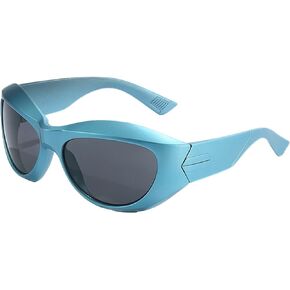 GIFIORE Oversized Futuristic Sunglasses Wrap Around Sunglasses Y2K Trendy
