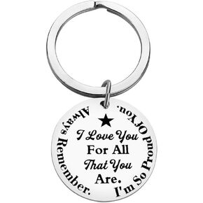 Vadaka Couple Gift Keychain Birthday Gift for Son Daughter Encouragement Jewelry Inspirational Gift for Boyfriend, Girlfriend,Couples, Family, Friend Couple Jewelry Keyring Gift Graduation Gift
