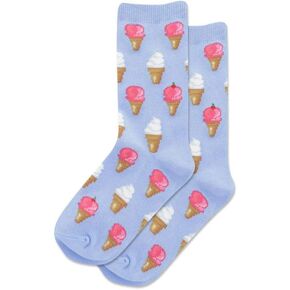 Hotsox Kid's Ice Cream Crew Socks 1 Pair, Periwinkle, Kid's Medium/Large