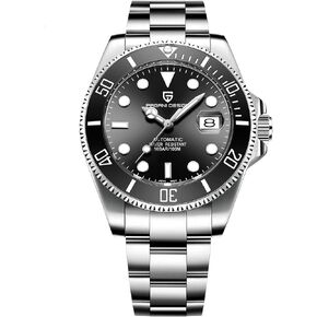 Pagani Design New Men's Mechanical Watch Luxury Ceramic Bezel Japanese Movement Stainless Steel Fashion Classic Automatic Watch Sapphire Glass Men's Watch 100 Meters Water Resistant Relogio Masculino