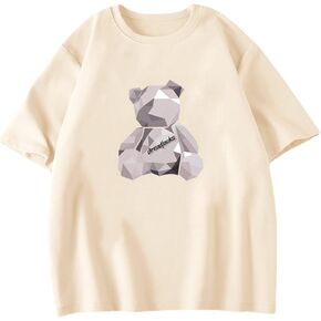 Women T Shirt Cute Bear Printed Kawaii Tops Summer Clothes Harajuku Graphic T Shirts