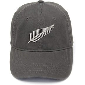 FANNOO Baseball Cap-New Zealand Silver Fern Flag Flock Printing Washed Cotton Adjustable Twill Profile Plain Unisex Hats