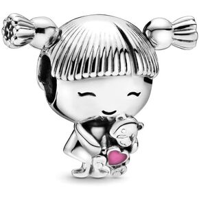 Little Girl Charm 925 Sterling Silver Pendant,Girl Jewelry Beads Gifts for Women Bracelet&Necklace A0051