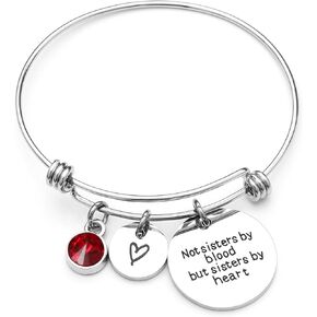 Best Friends Bracelets- Not Sisters by Blood But Sisters by Heart Bracelet- Sister Jewelry